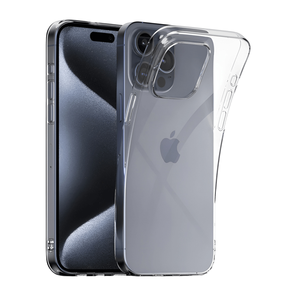 WOO Case TPU Soft iPhone 15 Pro Max, Clear - Image 2