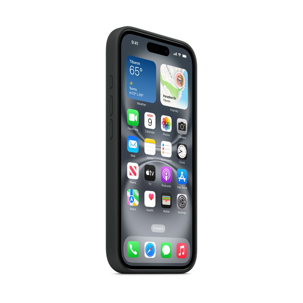 WOO Case Liquid Silicone iPhone 16, Black - Image 2