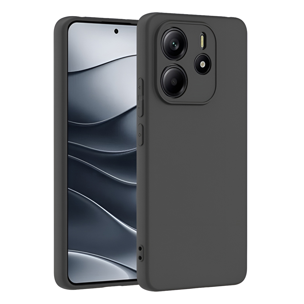 WOO Case Liquid Silicone Xiaomi Redmi Note 14 Pro 4G, Black - Image 2