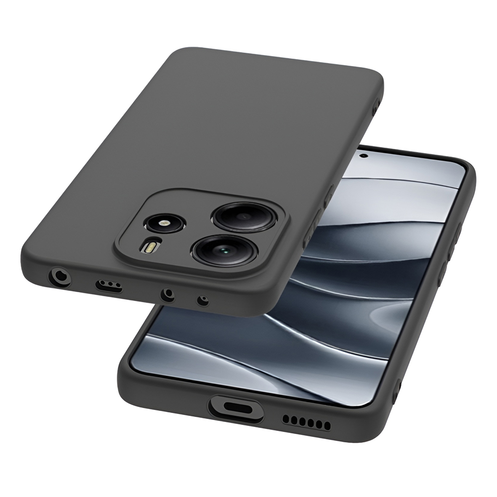 WOO Case Liquid Silicone Xiaomi Redmi Note 14 Pro 4G, Black - Image 3