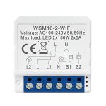 Avatto Smart Light Switch 2 Gang 250W 10A Wi-Fi (Neutral Wire)