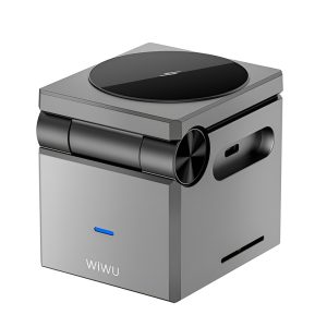 WIWU Wireless Charger 3 in 1 Small Aquare, Gray