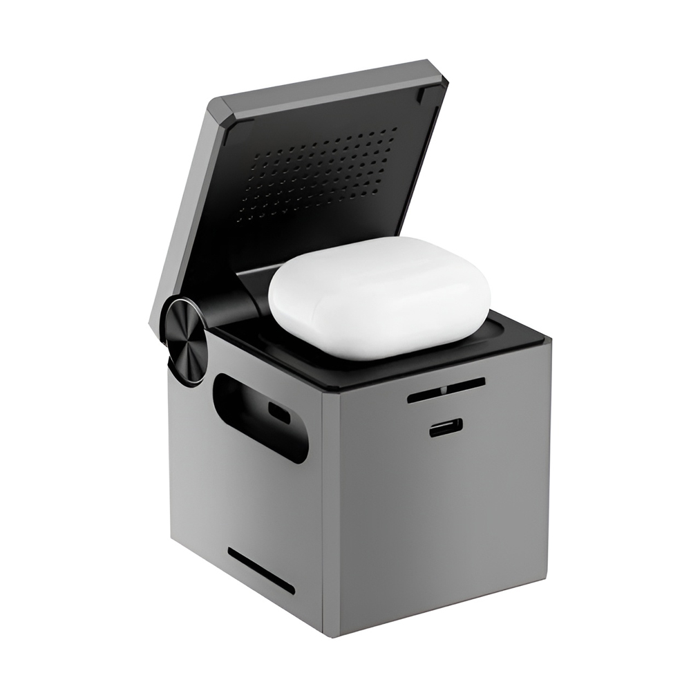 WIWU Wireless Charger 3 in 1 Small Aquare, Gray - Image 3