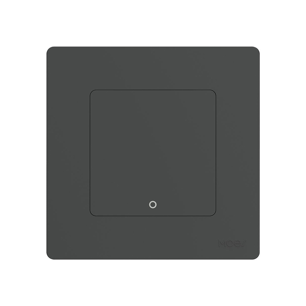 Moes Zigbee Star Ring Smart Push Button Switch 1 Gang (Neutral Optional), Grey