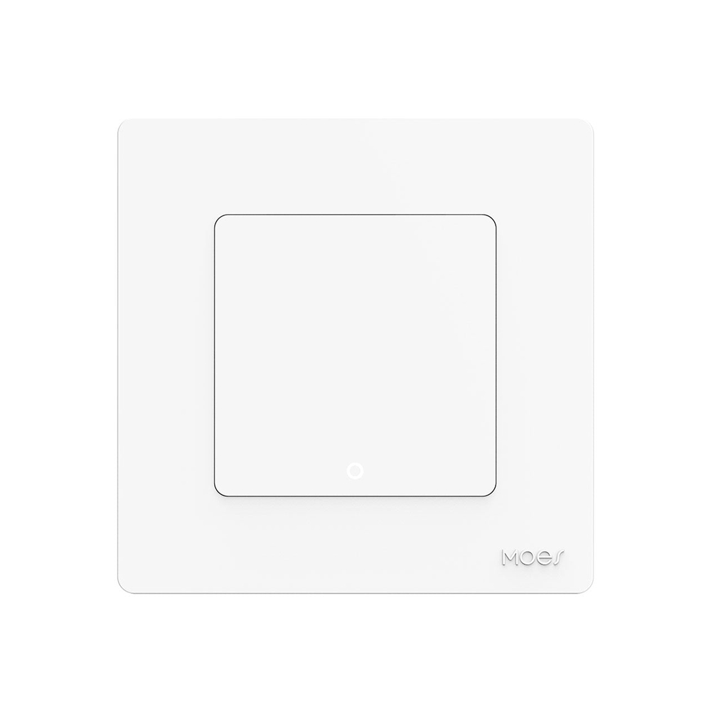Moes Zigbee Star Ring Smart Push Button Switch 1 Gang (Neutral Optional), White