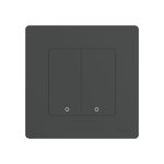 Moes Zigbee Star Ring Smart Push Button Switch 2 Gang (Neutral Optional), Grey
