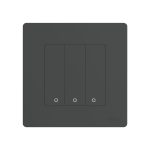 Moes Zigbee Star Ring Smart Push Button Switch 3 Gang (Neutral Optional), Grey