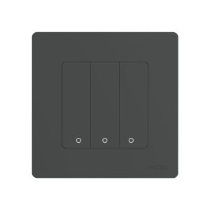 Moes Zigbee Star Ring Smart Push Button Switch 3 Gang (Neutral Optional), Grey