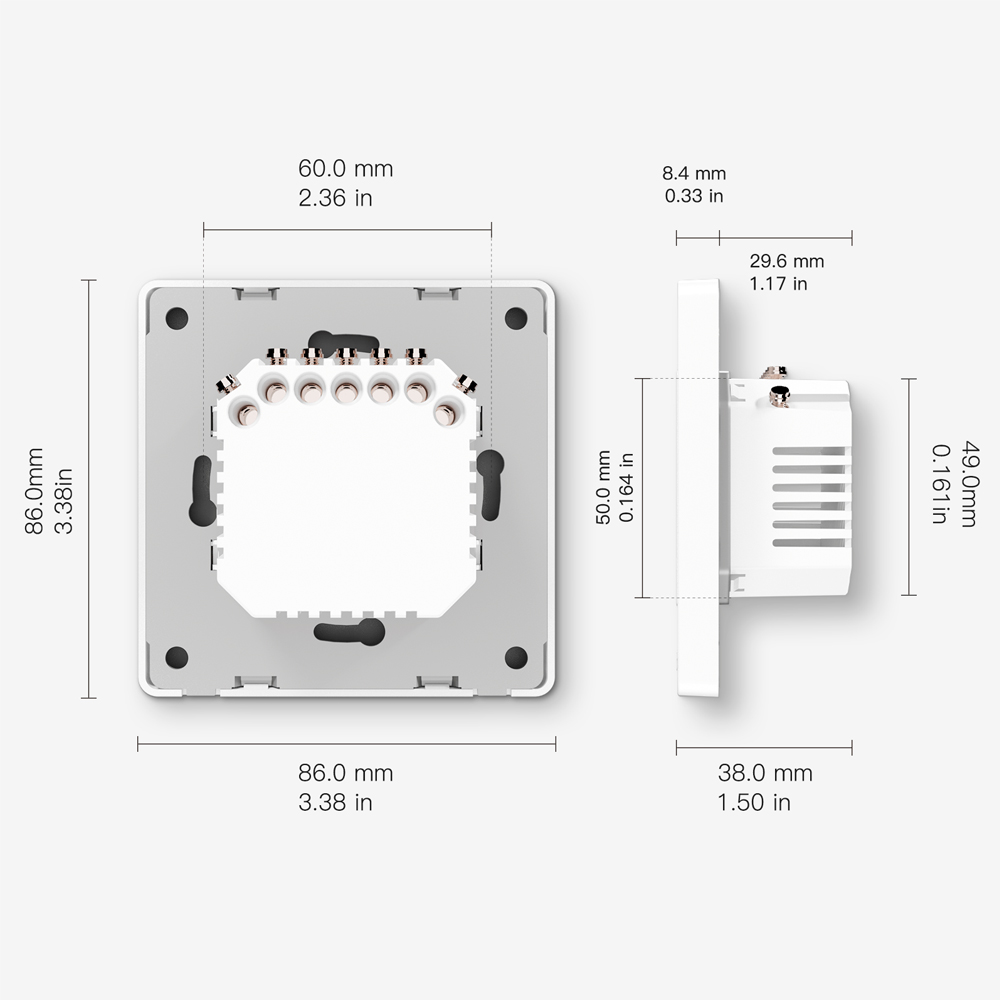 Moes Zigbee Star Ring Smart Push Button Switch 3 Gang (Neutral Optional), White - Image 2