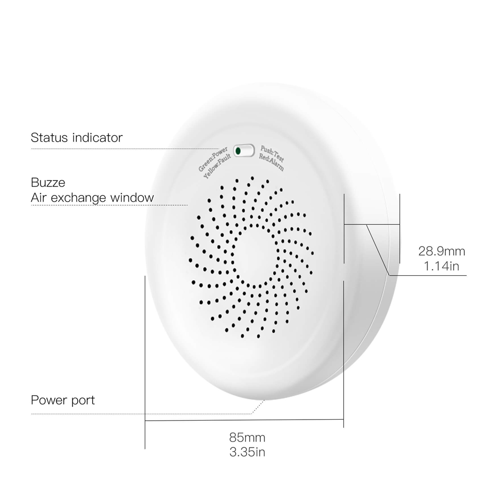 Moes ZigBee Smart Gas Leakage Detector Combustible Sensor - Image 2