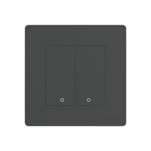 Moes Zigbee Star Ring Smart Push Button Swicth 2 Gang CR2032, Grey