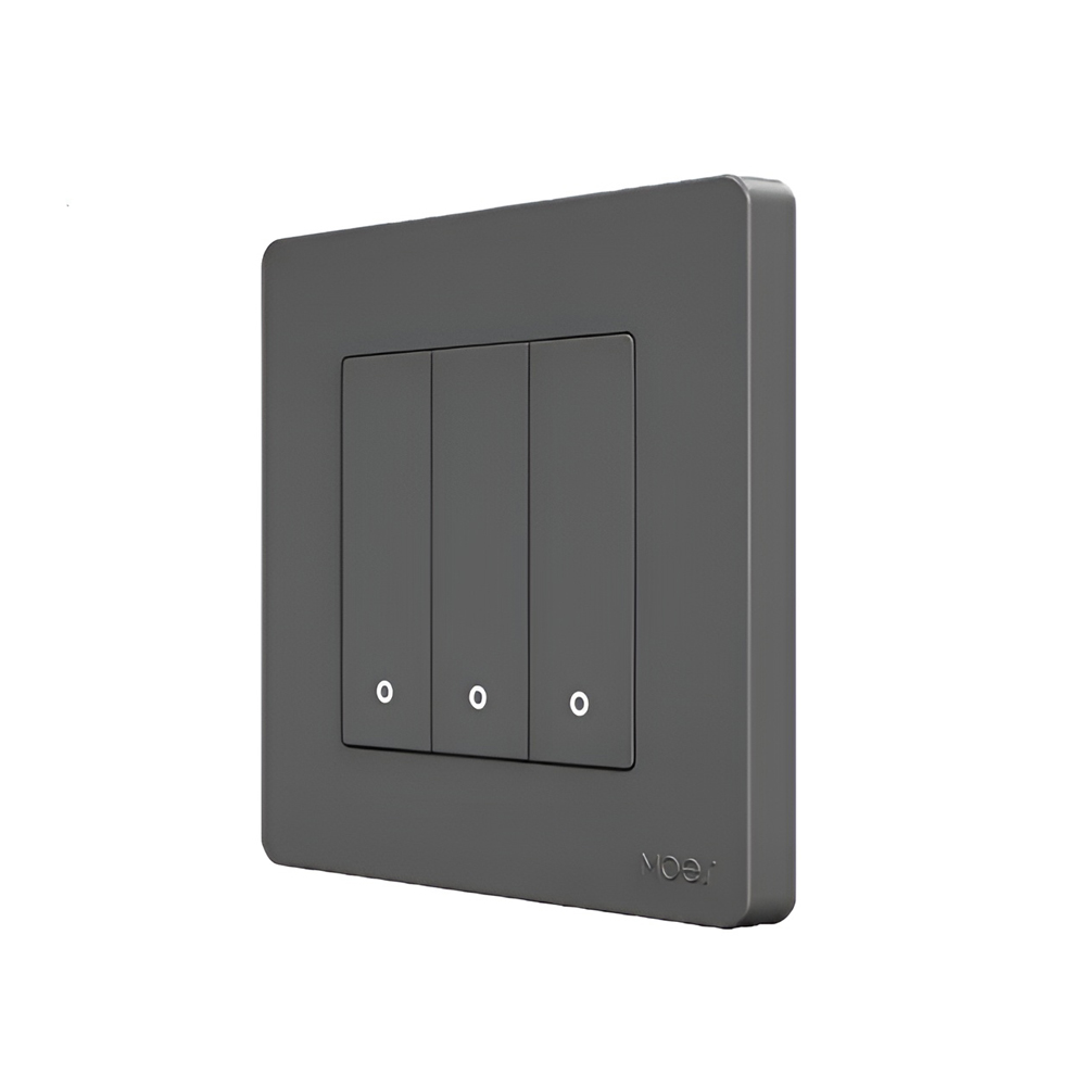 Moes Zigbee Star Ring Smart Push Button Swicth 3 Gang CR2032, Grey - Image 2