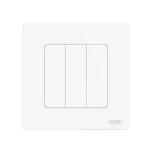 Moes Zigbee Star Ring Smart Push Button Swicth 3 Gang CR2032, white