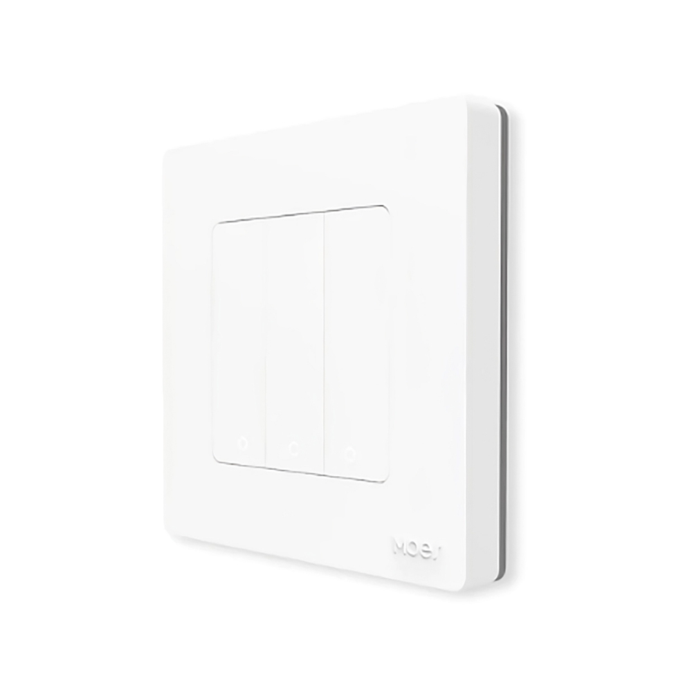 Moes Zigbee Star Ring Smart Push Button Swicth 3 Gang CR2032, white - Image 2